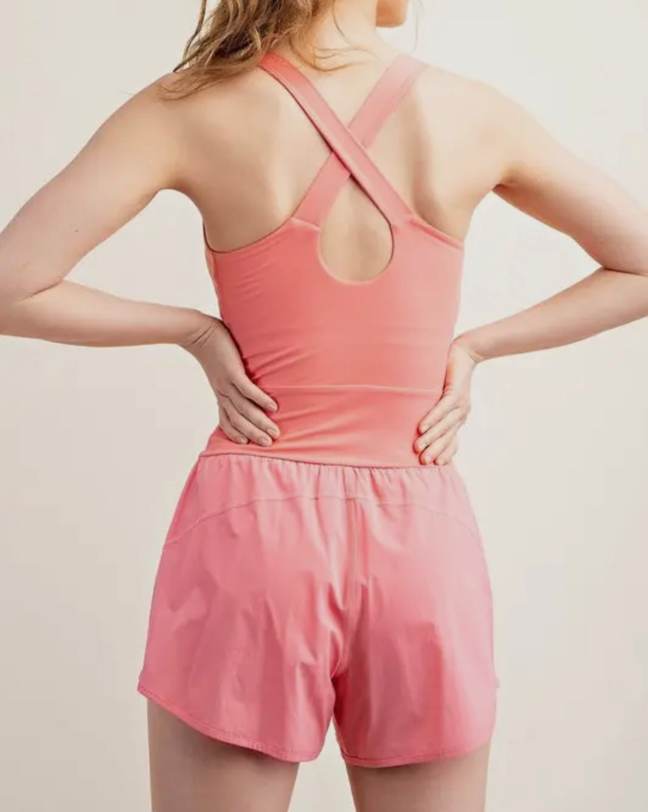 Butter Nylon Athletic Romper
