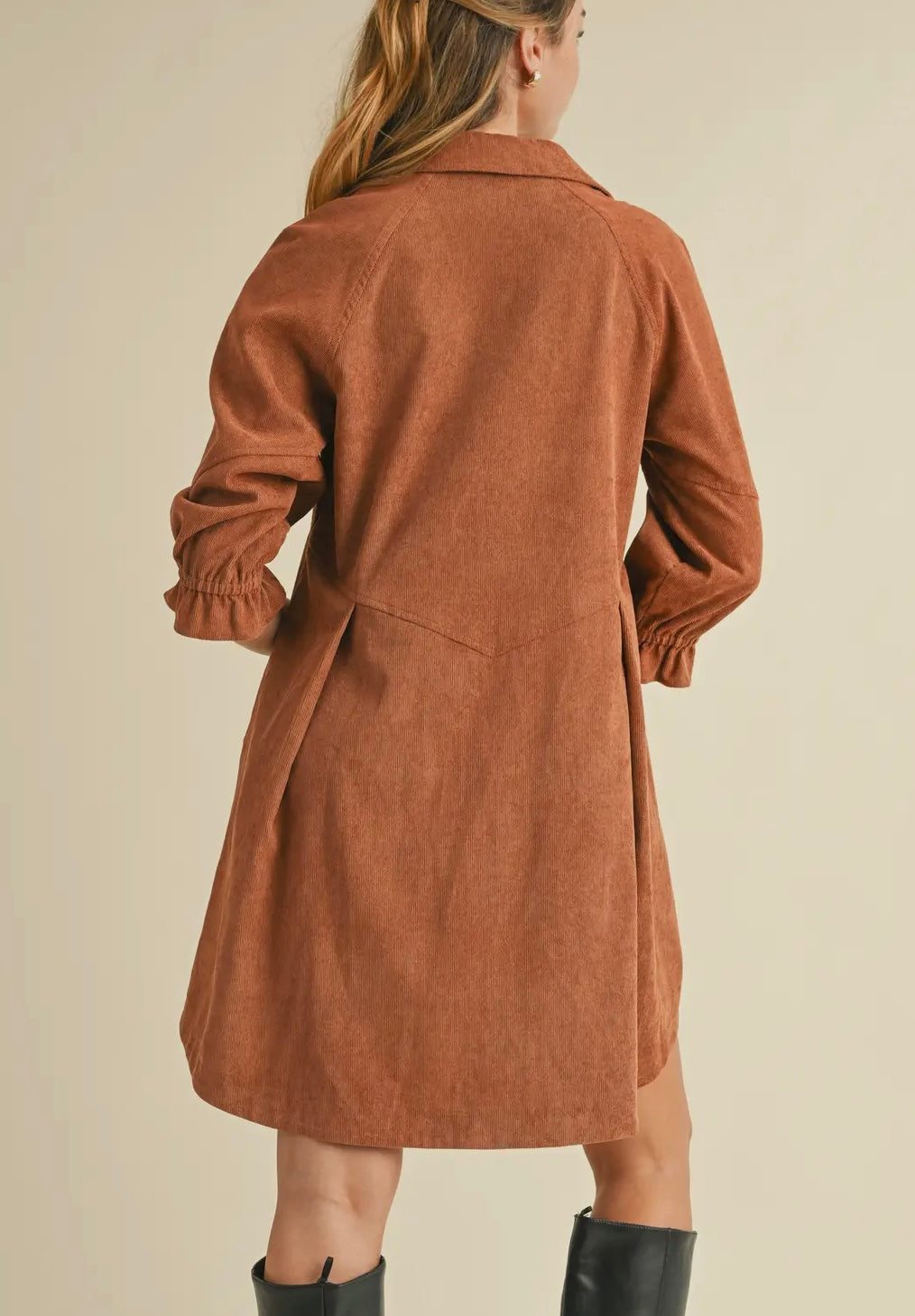 Corduroy Button Down Dress