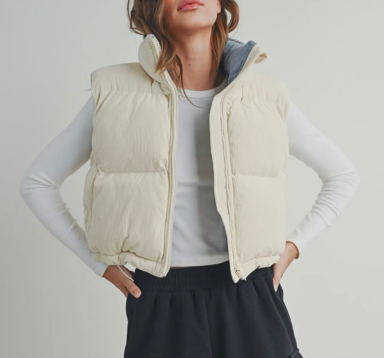 Corduroy Puffer Vest