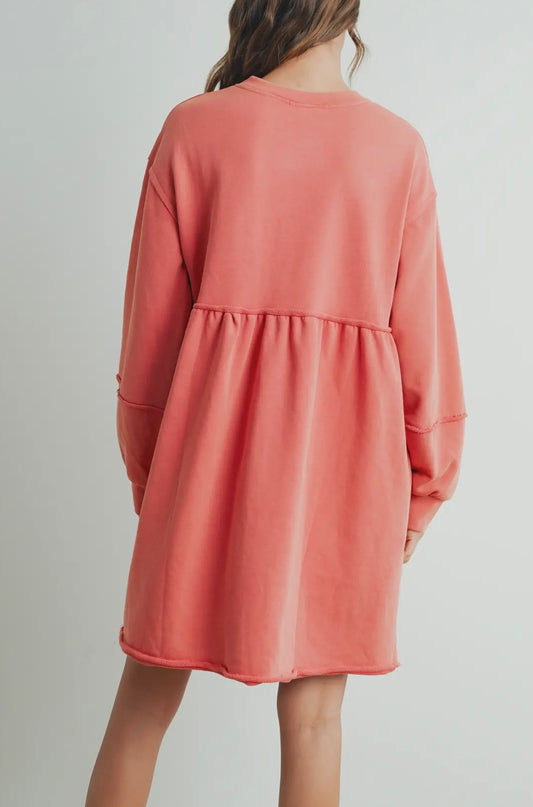 Long sleeve mini dress