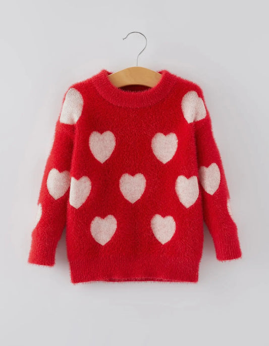 Girls heart sweater