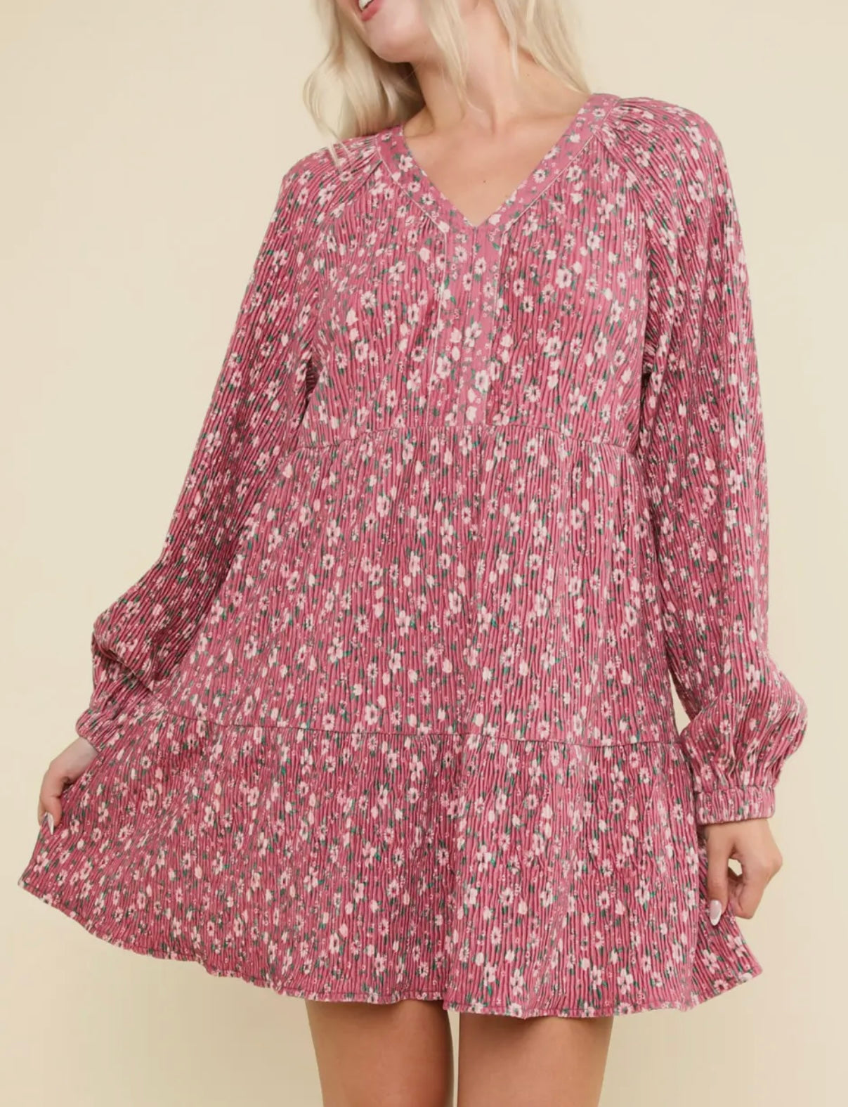 Velvet Flower babydoll dress