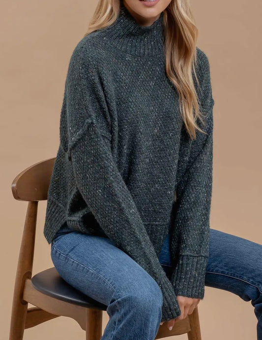Wool Blend Turtleneck Sweater