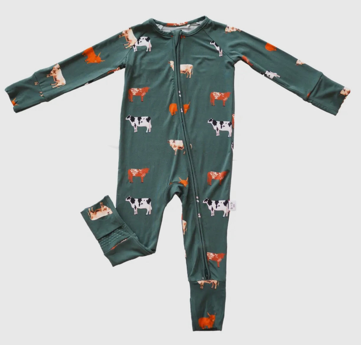 Green Cow Bamboo Baby Sleeper