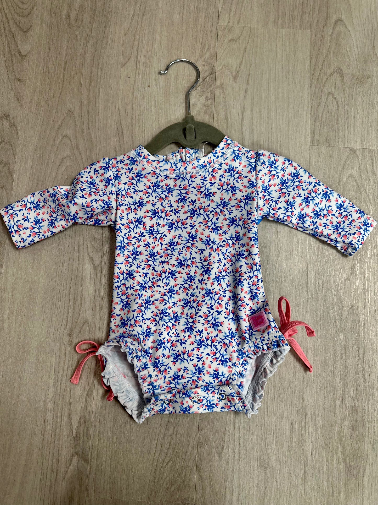 RuffleButt Girls Swim Rash Guard