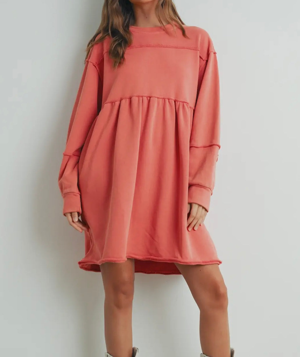 Long sleeve mini dress