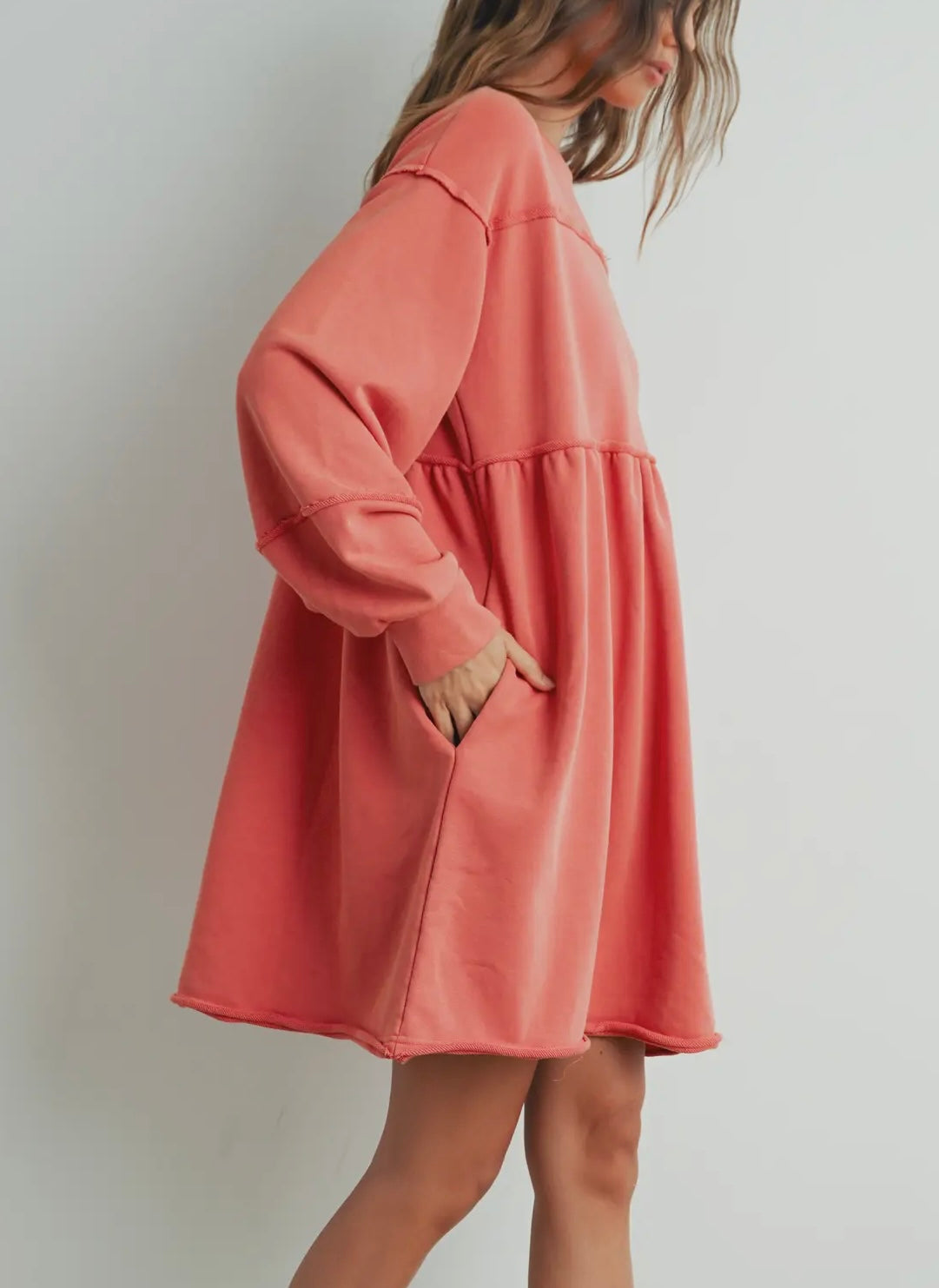 Long sleeve mini dress