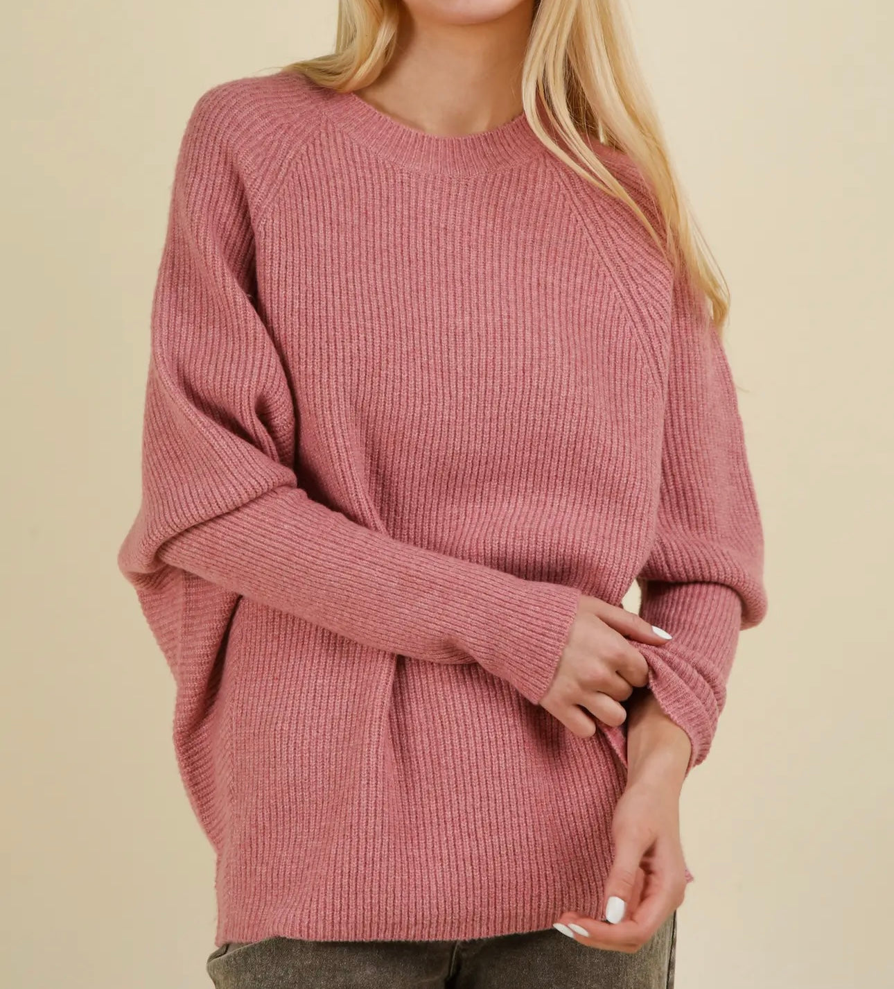 Raglan Dolman Sleeve Oversized Sweater
