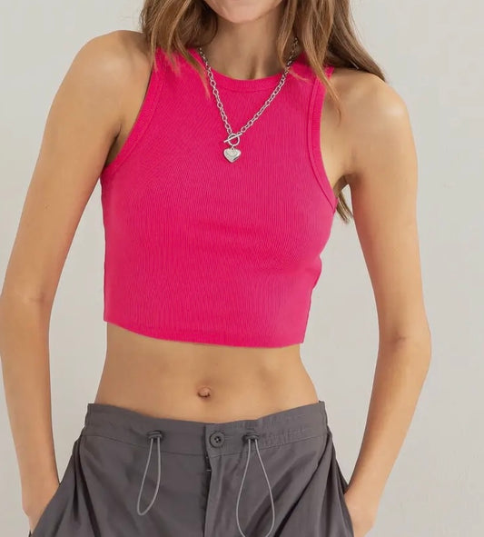 Ribbed crop tank