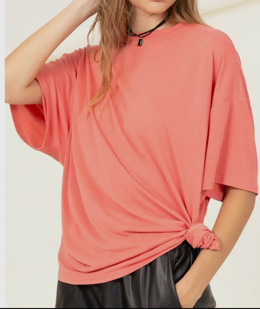 Oversized basic top