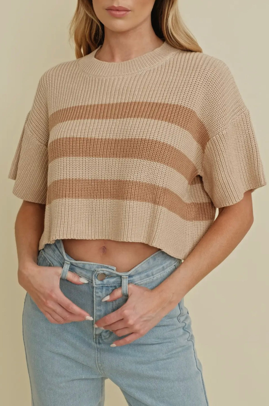 Ribbed Knit Sweater Top