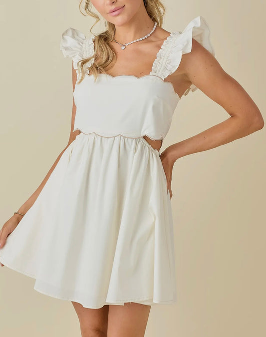 Scallop Mini Dress