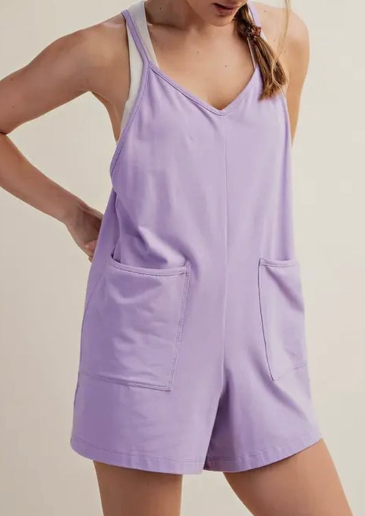 Sleeveless Pocket Romper