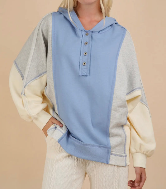 Colorblock Hoodie Top