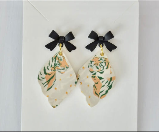 Tiger Bow Dangles