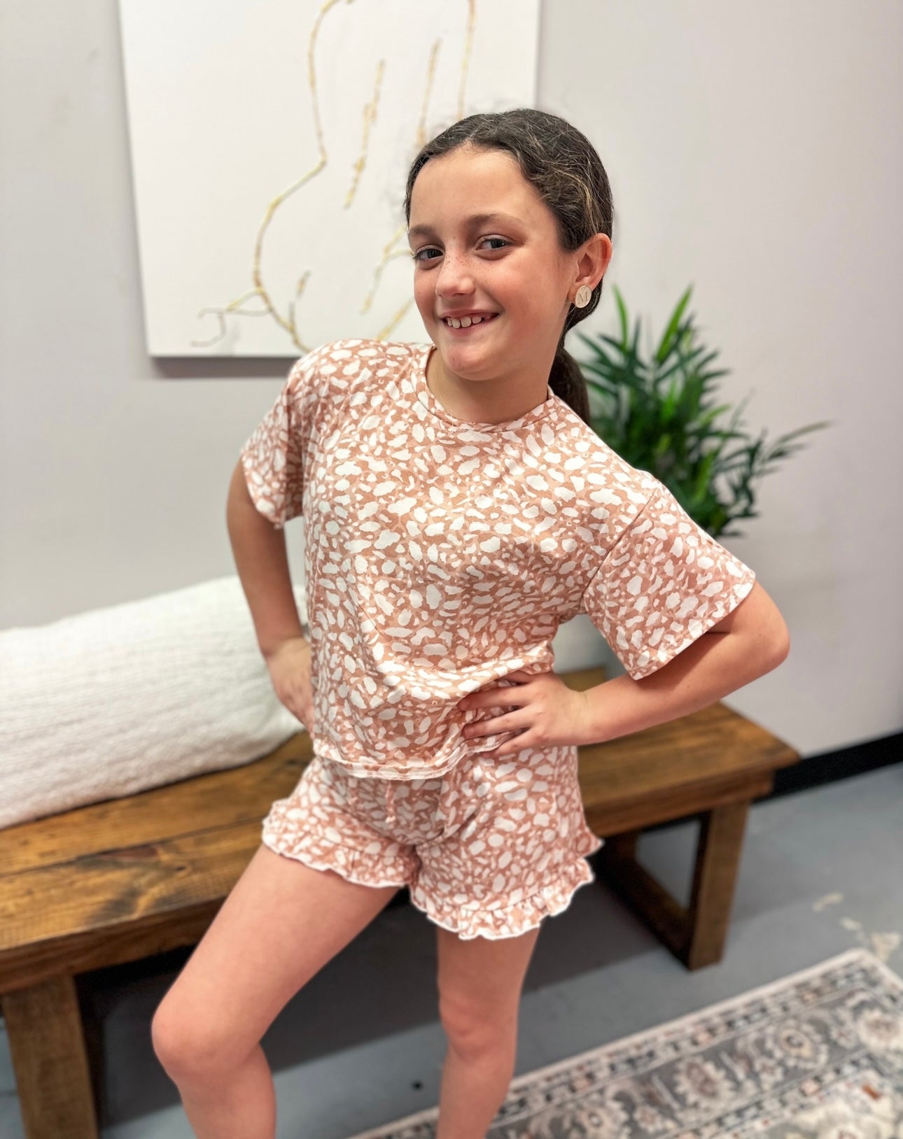 Girls Print shorts set