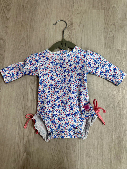 RuffleButt Girls Swim Rash Guard