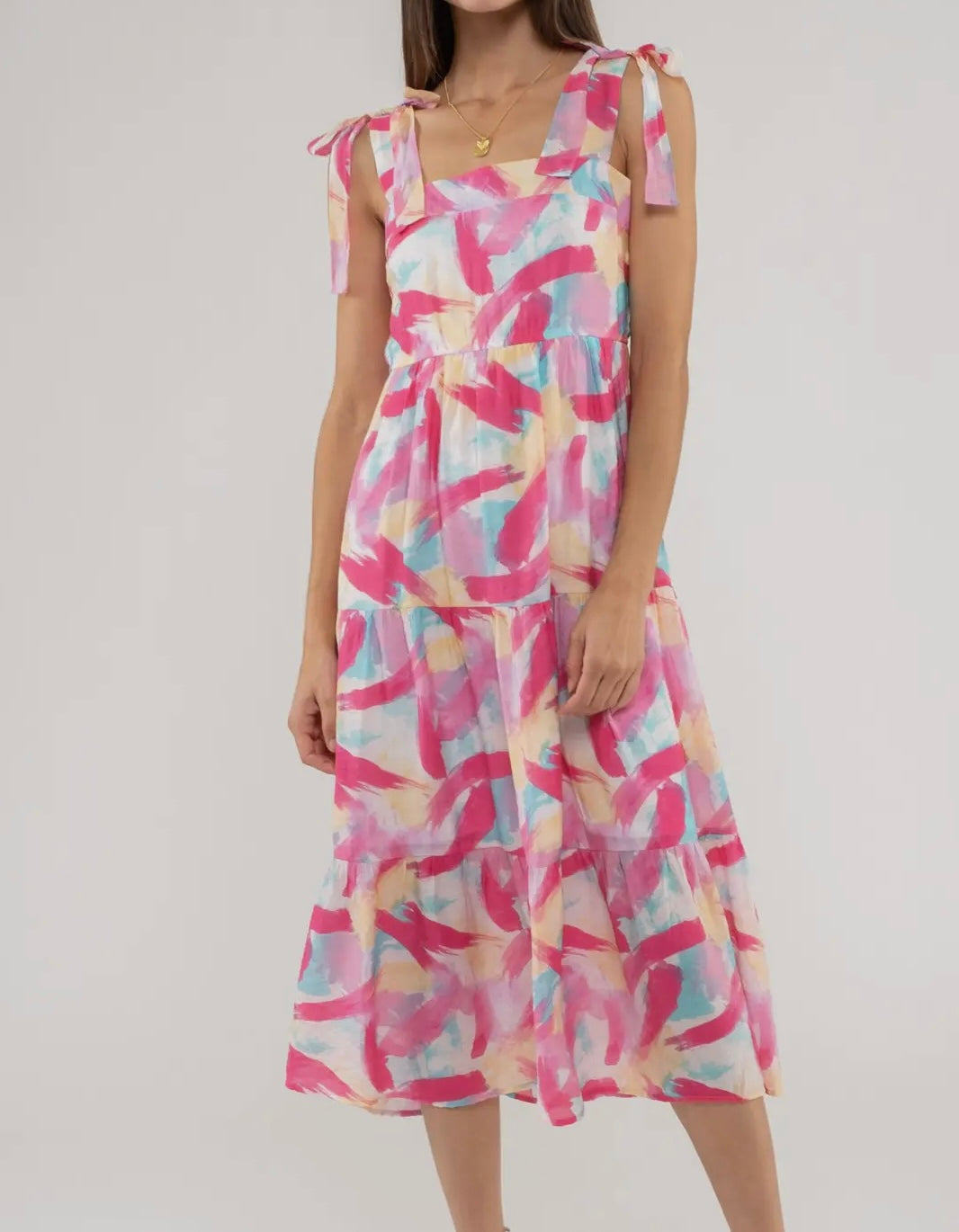 Brush Stroke MIDI Dress