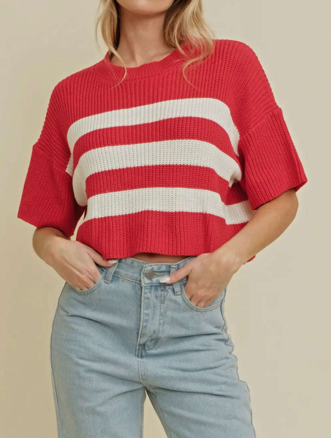 Ribbed Knit Sweater Top