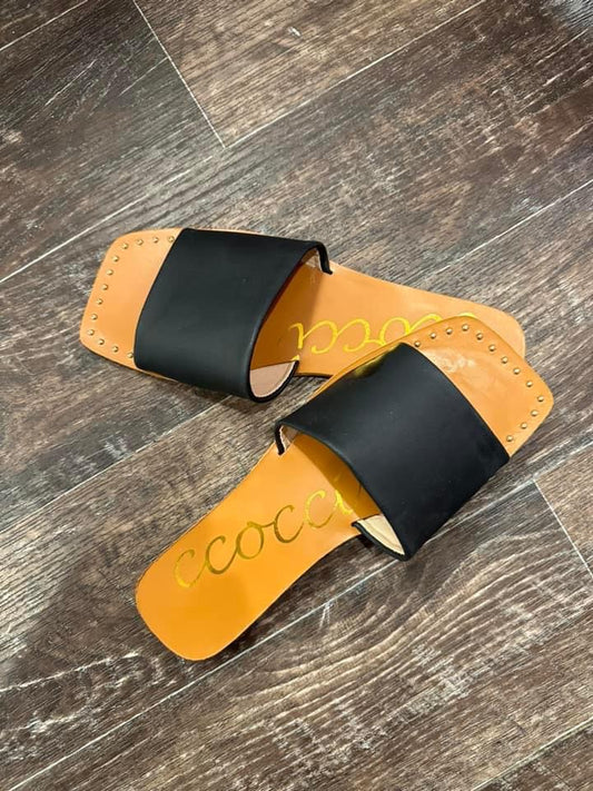 Square Toe Slide Sandal